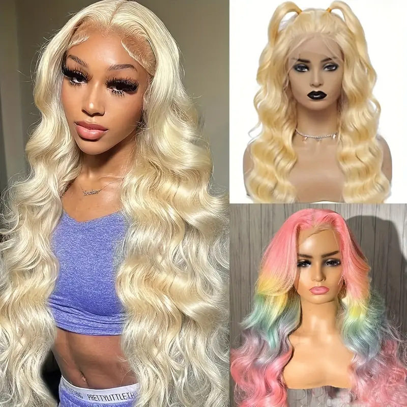 13*4 Front Lace Wig 前蕾丝假发 女大波浪长卷发 自然时尚全头套