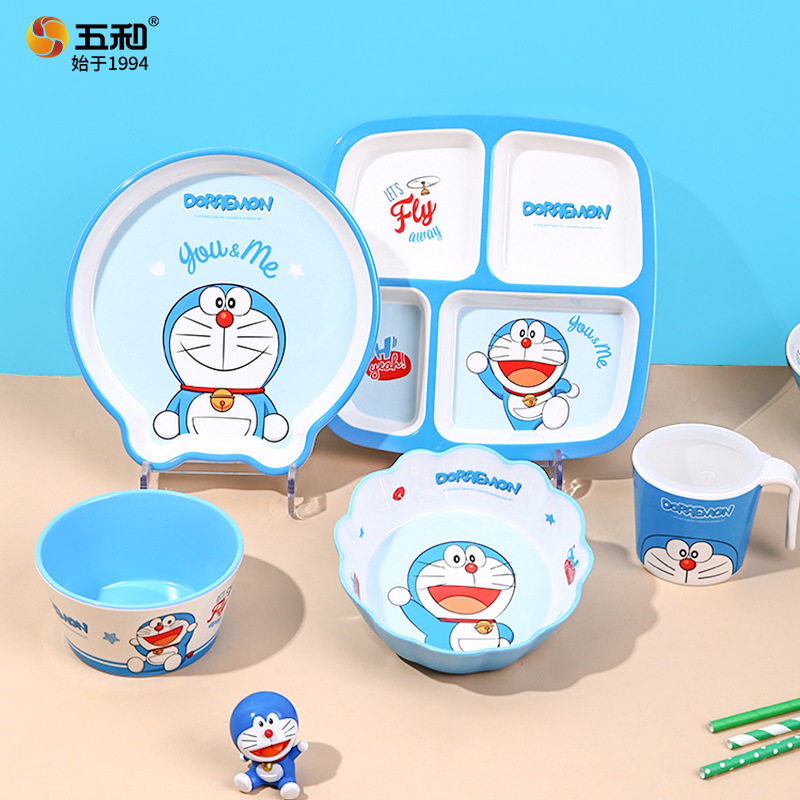 五和儿童餐具哆啦A梦婴儿辅食碗儿童碗分格家用餐盘勺碗水杯,男装,T恤,淘宝优惠券,粉丝福利购,淘宝优惠卷