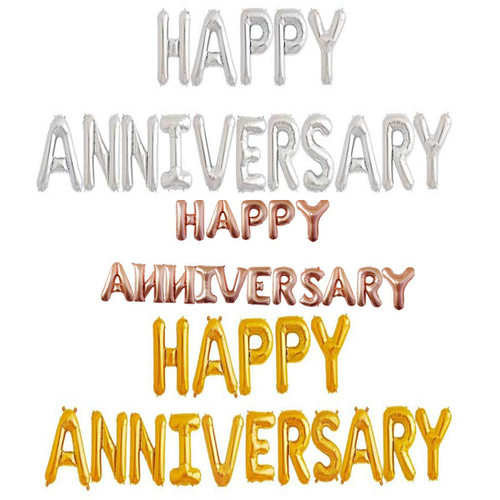 16寸周年快乐字母气球套装 HAPPY ANNIVERSARY结婚纪念日派对装饰