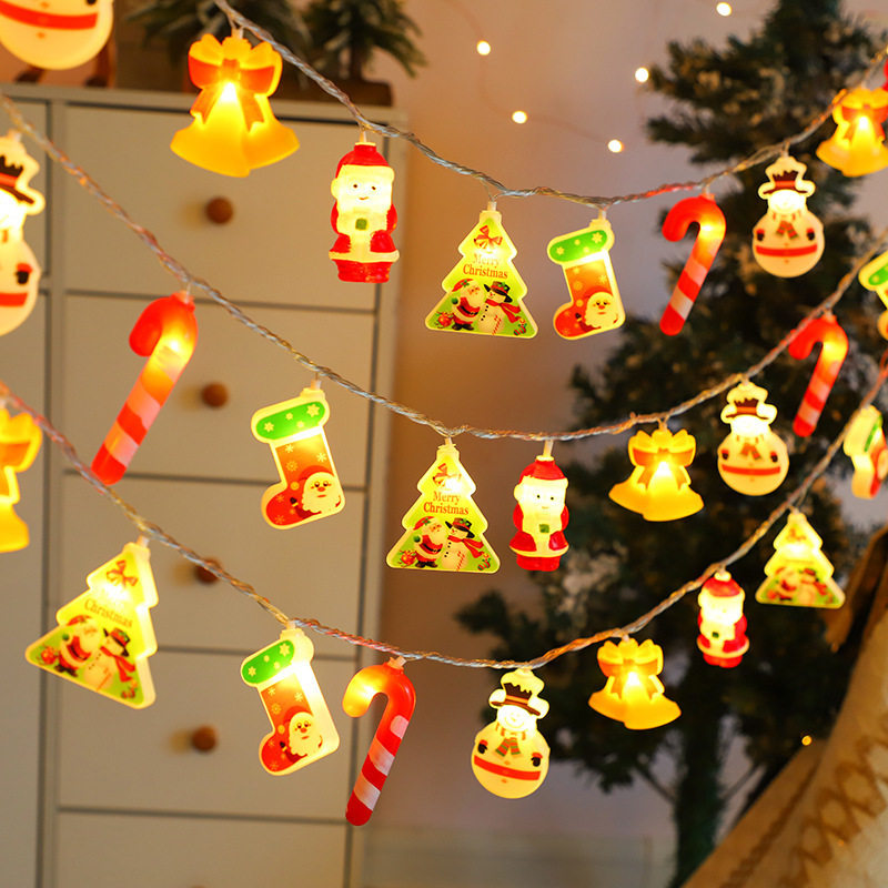 圣诞节led彩灯圣诞老人雪人灯串满天星节日装饰氛围彩灯闪灯
