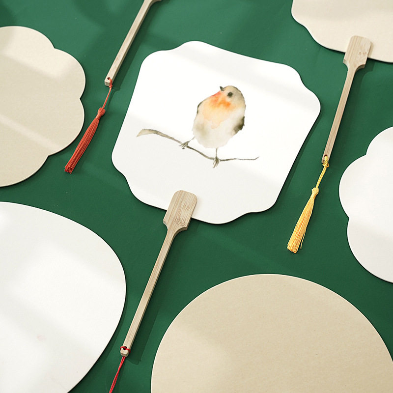 加厚双面宣纸团扇空白纸扇白色漆扇半生熟扇面儿童diy手绘画扇子,女装/女士精品,连衣裙,淘宝优惠券,粉丝福利购,淘宝优惠卷