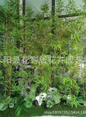仿真毛竹细水竹绿色竹子落地橱窗隔断围挡景观室内外装饰仿真竹子
