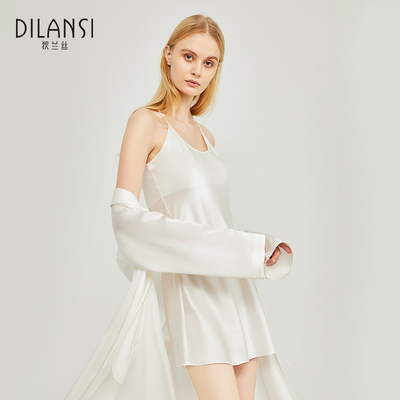 女真丝睡袍桑蚕丝吊带睡裙狄兰丝