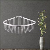 高端浴室角架304不锈钢收纳架 单层卫浴置物架卫生间三角挂篮23CM