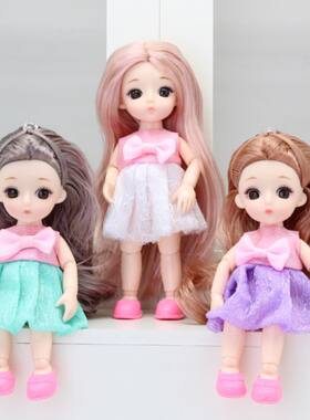 洋娃娃16厘米3D真眼13关节配衣服鞋子 随机款式