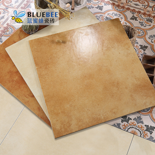 田园直角仿古砖600客厅圆角复古地砖防滑厨房阳台瓷砖 蓝蜜蜂美式