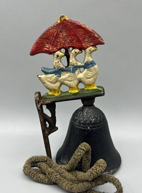 老物件欧洲西洋回流19世纪古董钟铃铛门铃怀旧装饰品