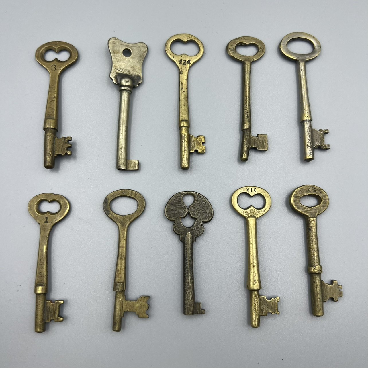 民国时期老物件老上海vintage铜器怀旧古董开锁收藏品铜钥匙扣