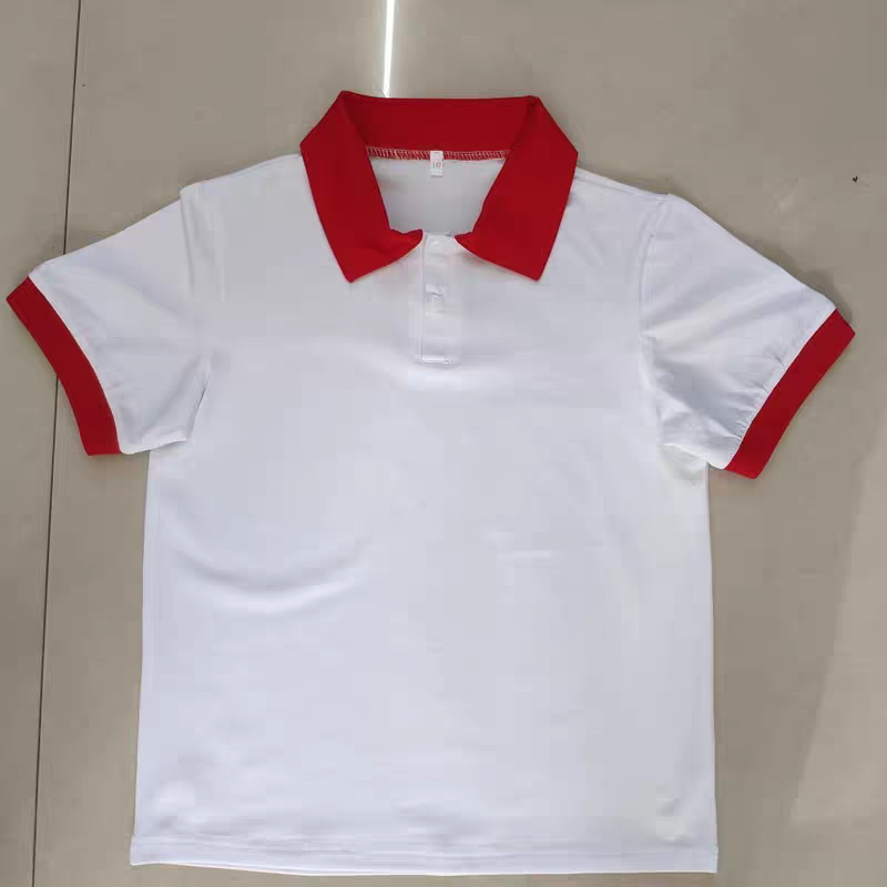 白色校服短袖中小学生背心男女通用体恤休闲运动校服夏季t恤衫