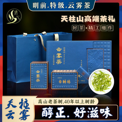 2026新茶上市天柱云雾野生茶天柱山毛毛月弦月茶叶特级绿茶礼盒装