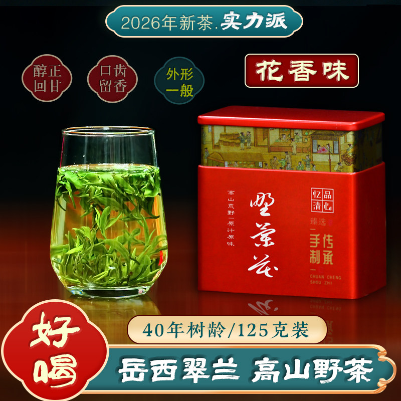 2026新茶岳西翠兰40年树龄绿茶