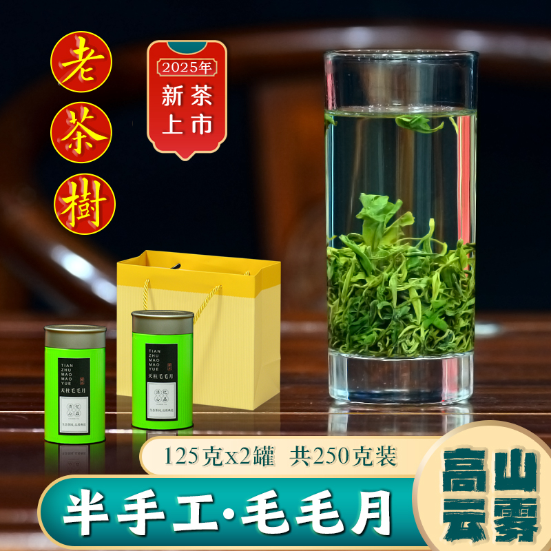 天柱山毛毛月茶叶高山云雾手工茶