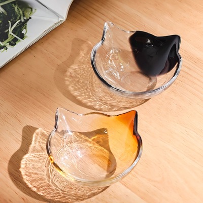 日本石冢硝子猫咪手工玻璃蘸料碟