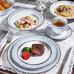 Noritake则武 BRUNSWICK日式田园风盘子西餐盘创意餐具家用个性