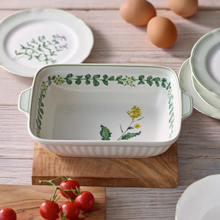 现货正品日本Noritake则武English Herbs香草微波炉烤箱烤盘深盘