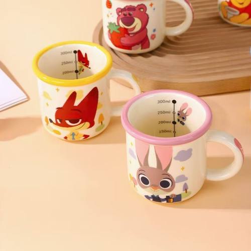 迪士尼疯狂动物城杯子兔子警官朱迪陶瓷马克杯狐狸尼克情侣对杯
