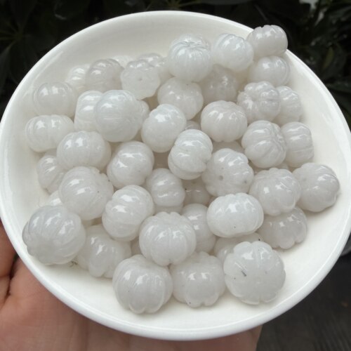 天然白玉南瓜珠DIY手链项链耳饰