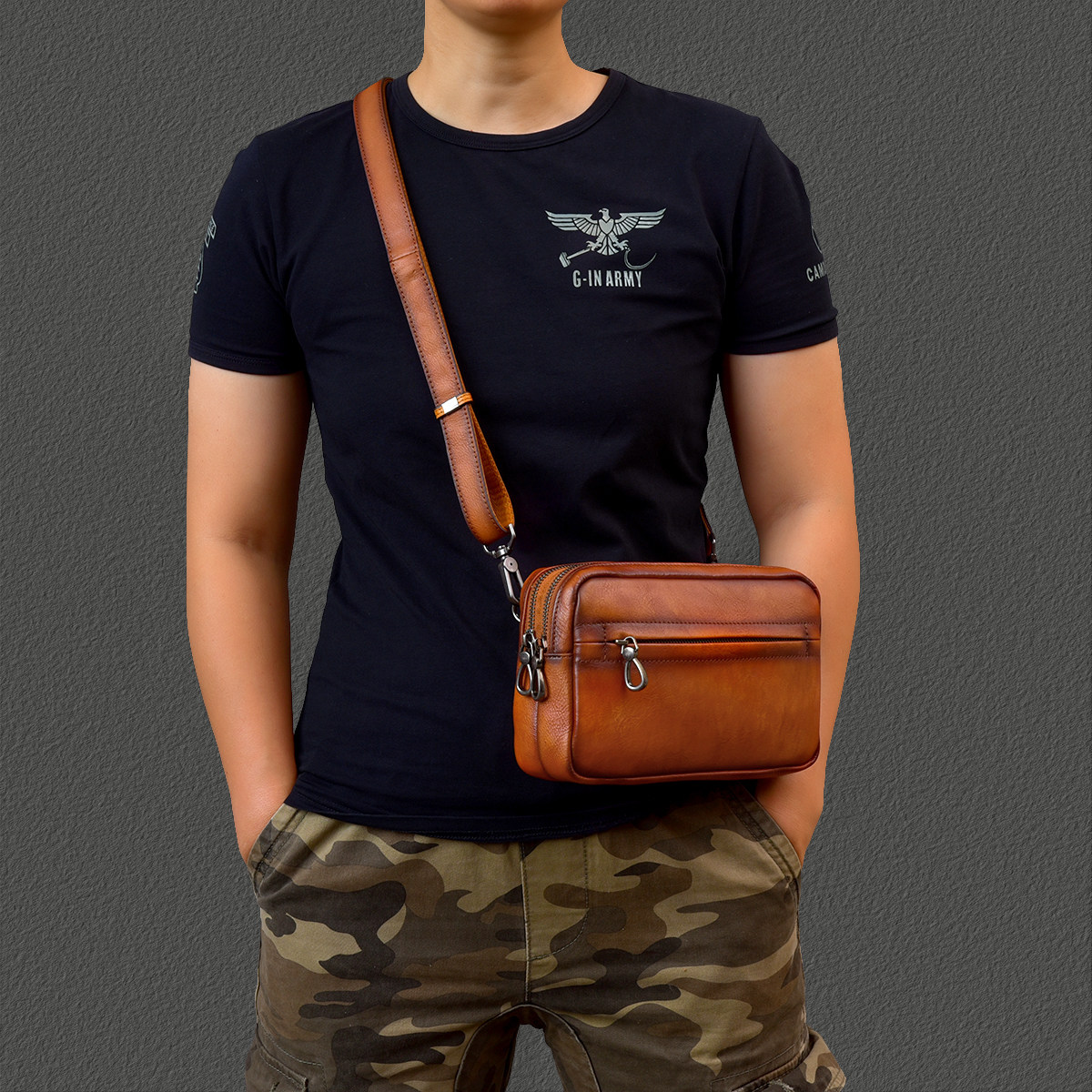 二十四街复古风植鞣擦色牛皮男士多功能手拿包真皮质感斜挎小方包,箱包皮具/热销女包/男包,男士包袋,淘宝优惠券,粉丝福利购,淘宝优惠卷