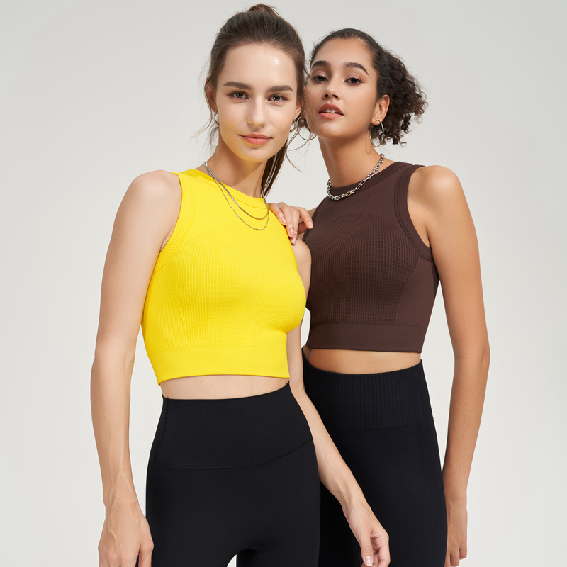 防震聚拢速干跑步运动内衣背心式