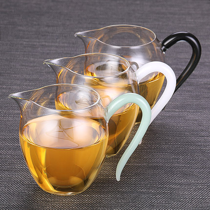 品德坊 公道杯玻璃茶漏加厚耐热茶分茶器泡茶过滤器茶滤 茶海套装