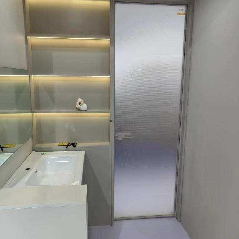 全铝合金门平开推拉玻璃门卫生间