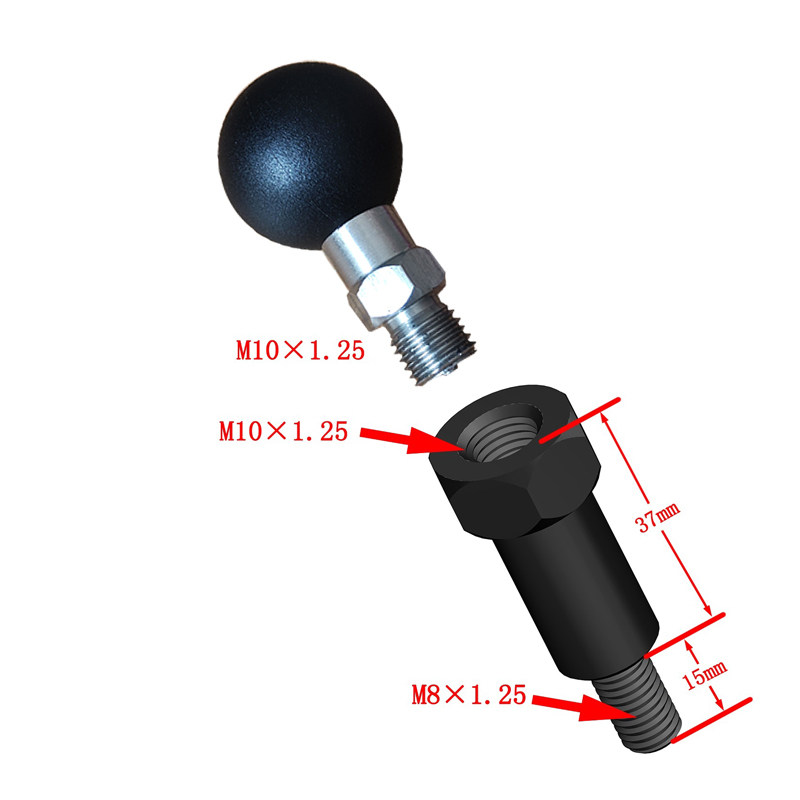 摩托车手机支架M10球头转接螺栓