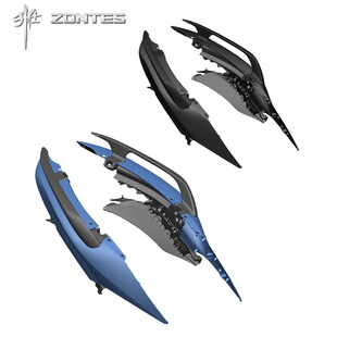升仕ZT368E摩托车踏板后外壳左右包围侧板尾裙装饰罩配件原厂扶手