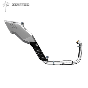 升仕拉力ZT703F摩托原厂原装消声器排气管前段消声器体后段防烫罩