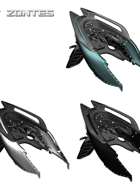 升仕ZT150D T-D踏板摩托左右后尾裙车体壳装饰罩尾灯后挡泥板货架