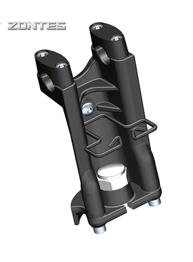 升仕ZT150M ZT150D踏板摩托车方向把垫块压块总成上联弧配件螺母