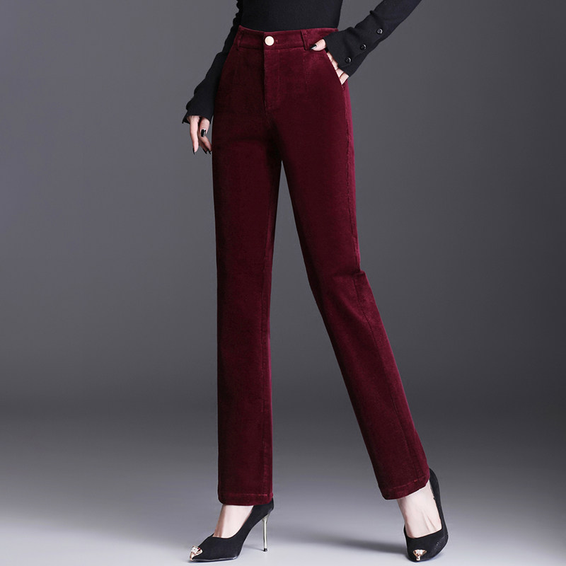 2025新款春秋冬高腰灯芯绒直筒裤女小个子纯棉妈妈裤显瘦遮肉瘦腿,女装/女士精品,休闲裤,淘宝优惠券,粉丝福利购,淘宝优惠卷