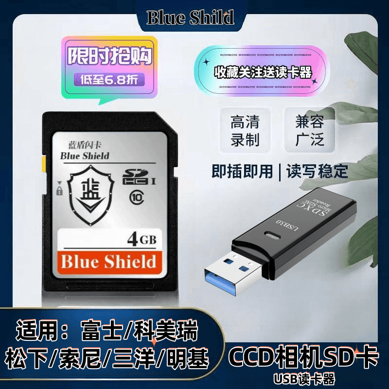 适用明基相机储存卡读卡器松下/索尼CCD相机SD卡科美瑞内存转接器-封面