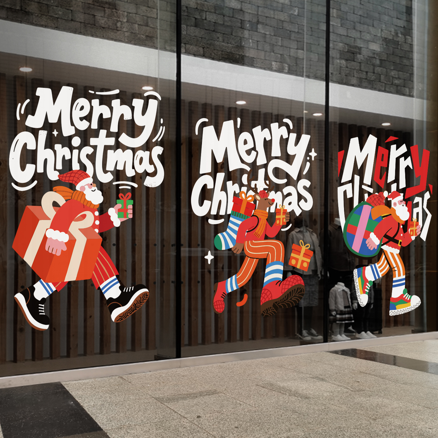 2026圣诞节装饰静电贴纸