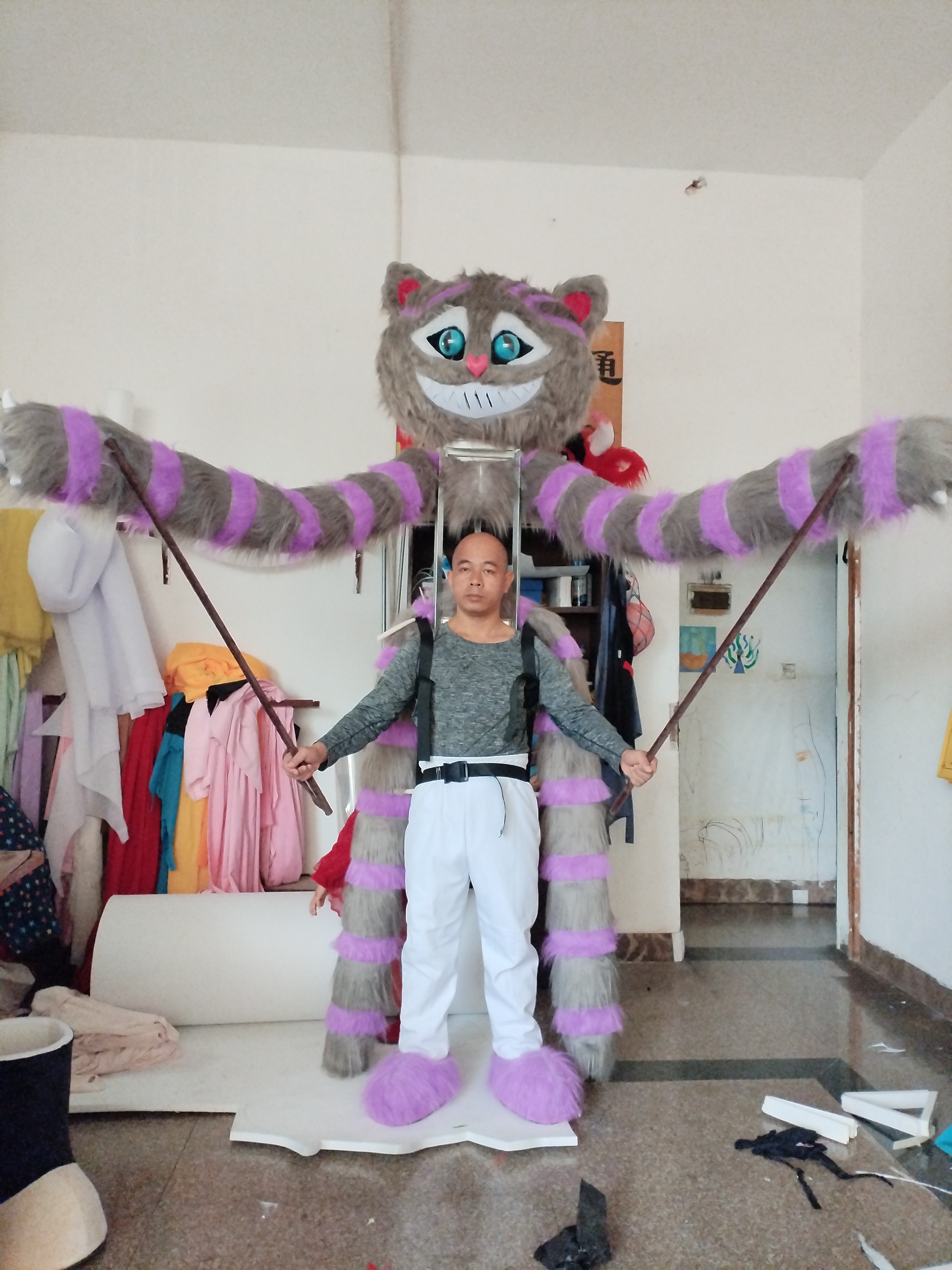 毛绒猫咪尾巴可爱兽尾漫展装扮狼尾巴配饰道具手