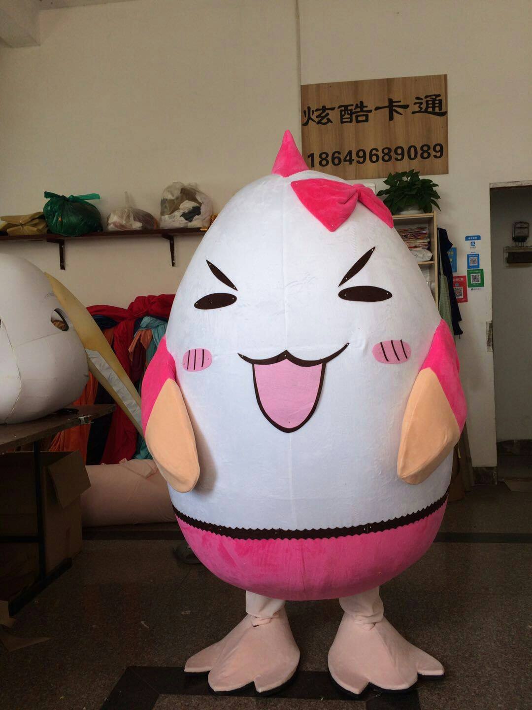 鸡蛋人偶服装来图定制行走表演毛绒卡通玩偶鸡蛋装冰雪奇缘鸡蛋服