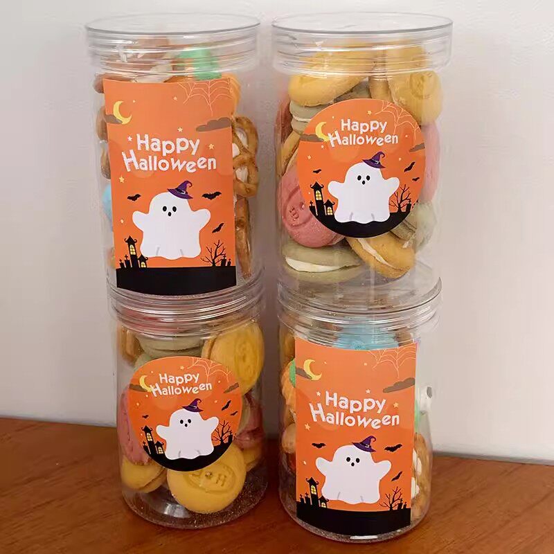 chlo 万圣节贴纸可爱南瓜幽灵糖果烘焙礼品包装装饰封口贴不干胶