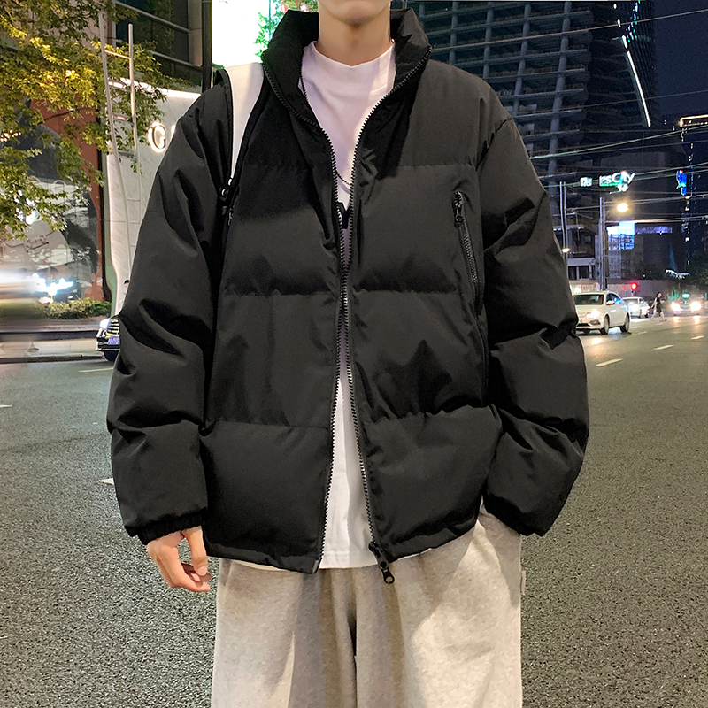 立领纯色棉服外套男装加厚宽松休闲棉衣A106-1-3682-P88，男装棉衣，电商A106-1