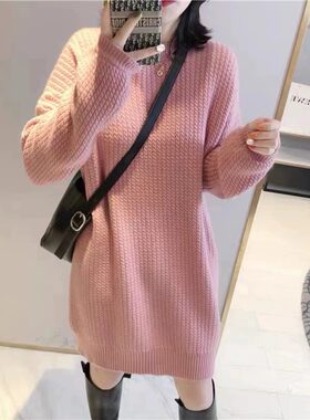 厚韩版秋冬新款毛衣裙羊毛