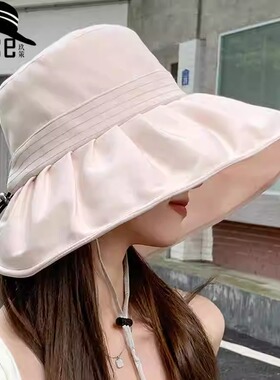 太阳帽高品质女士防晒帽渔夫帽潮