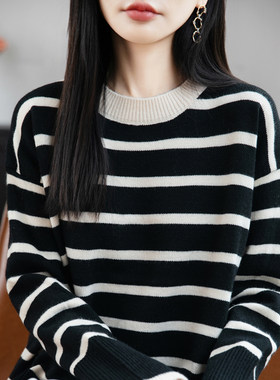 加厚毛衣女宽松休闲开叉针织衫