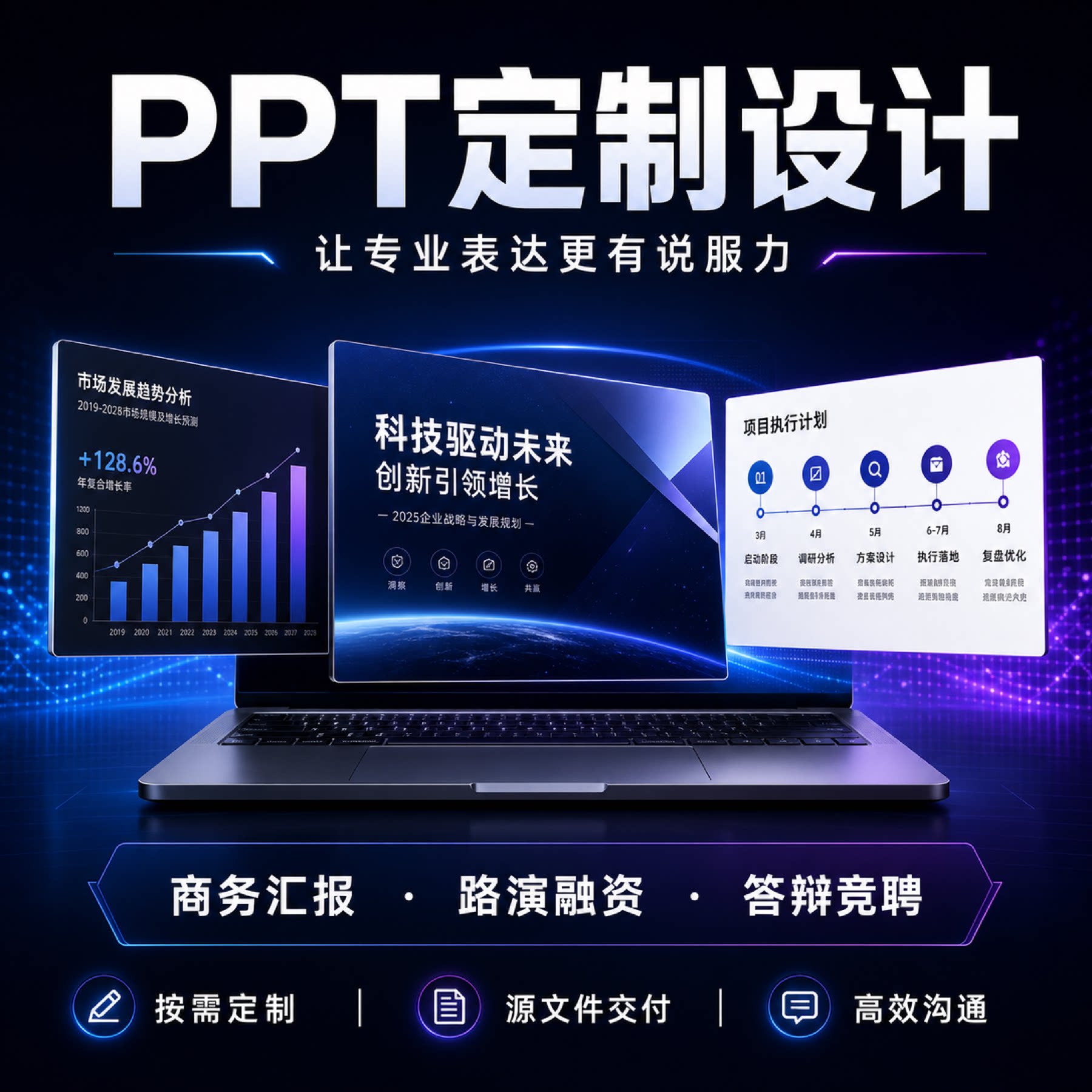 PPT代做美化修改商务汇报模板图片