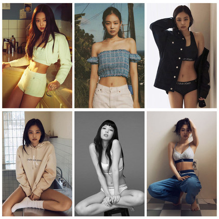 JENNIE马甲线好身材海报定做金珍妮内衣瘦身墙贴画女生励志挂画