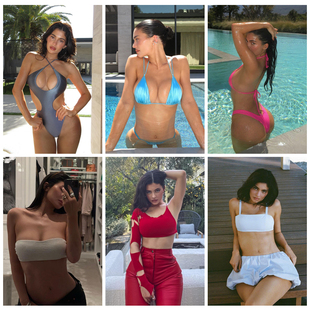 凯莉詹娜海报定做Kylie Jenner内衣比基尼墙贴画女生瘦身励志挂画