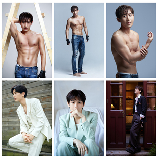 男明星健身海报定做成毅肌肉腹肌胸肌墙贴画男生运动励志宿舍挂画