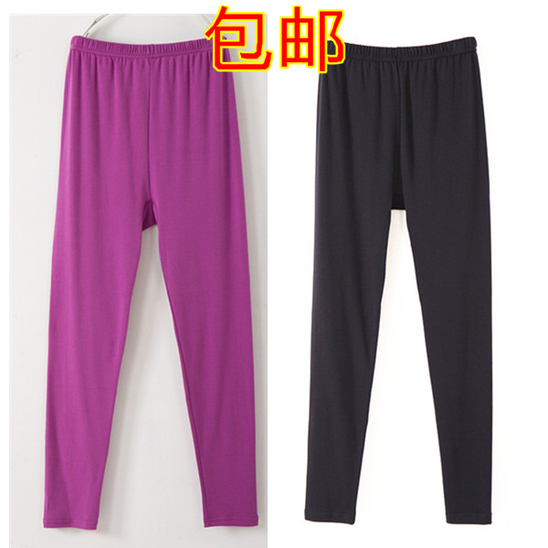 女士纯棉中老年高腰散口线裤包邮