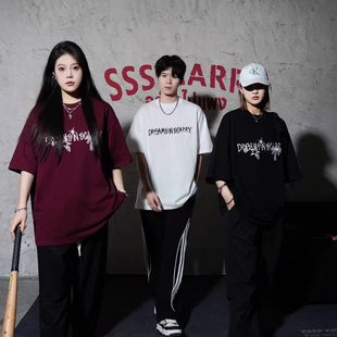 宽松情侣280g重磅休闲半截袖 T恤夏季 紫外线变色刺绣短袖 阿叔潮牌