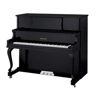 黑色亮光 立式 配防潮管 湿度计 琴披 126HB 配琴凳 博美 钢琴