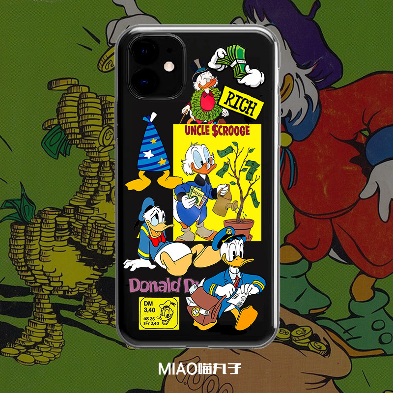 自制趣味唐老鸭手机壳适用苹果12iphone13promax华为p50小米10x
