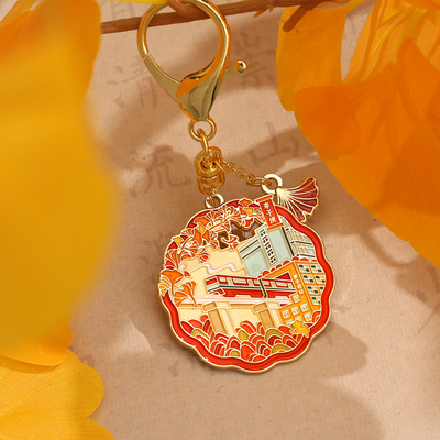 重庆钥匙扣徽章冰箱贴AR金属书签网红景点打卡收藏旅游纪念品文创小礼品洪崖洞李子坝长江索道旅行伴手礼物