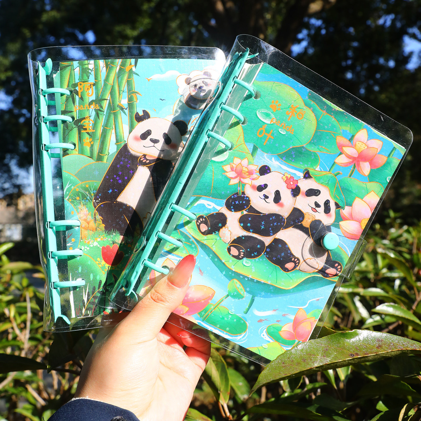 熊猫不硌手活页笔记本子可拆卸盖章本空白手账本四川成都旅行纪念品文创博物馆景点打卡收集本旅游印章收集册,文具电教/文化用品/商务用品,笔记本/记事本,淘宝优惠券,粉丝福利购,淘宝优惠卷